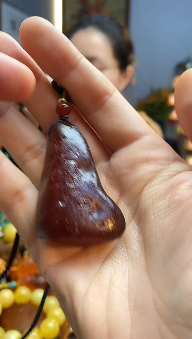 琥珀颈饰未镶嵌吊坠