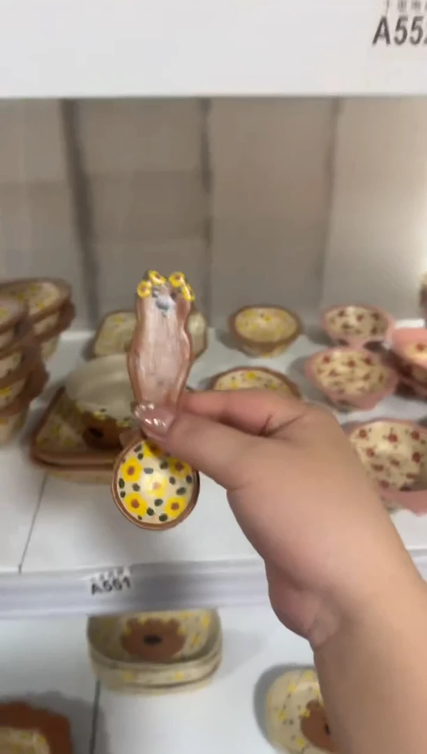 陶瓷小熊勺子【十里高温釉下彩陶瓷】