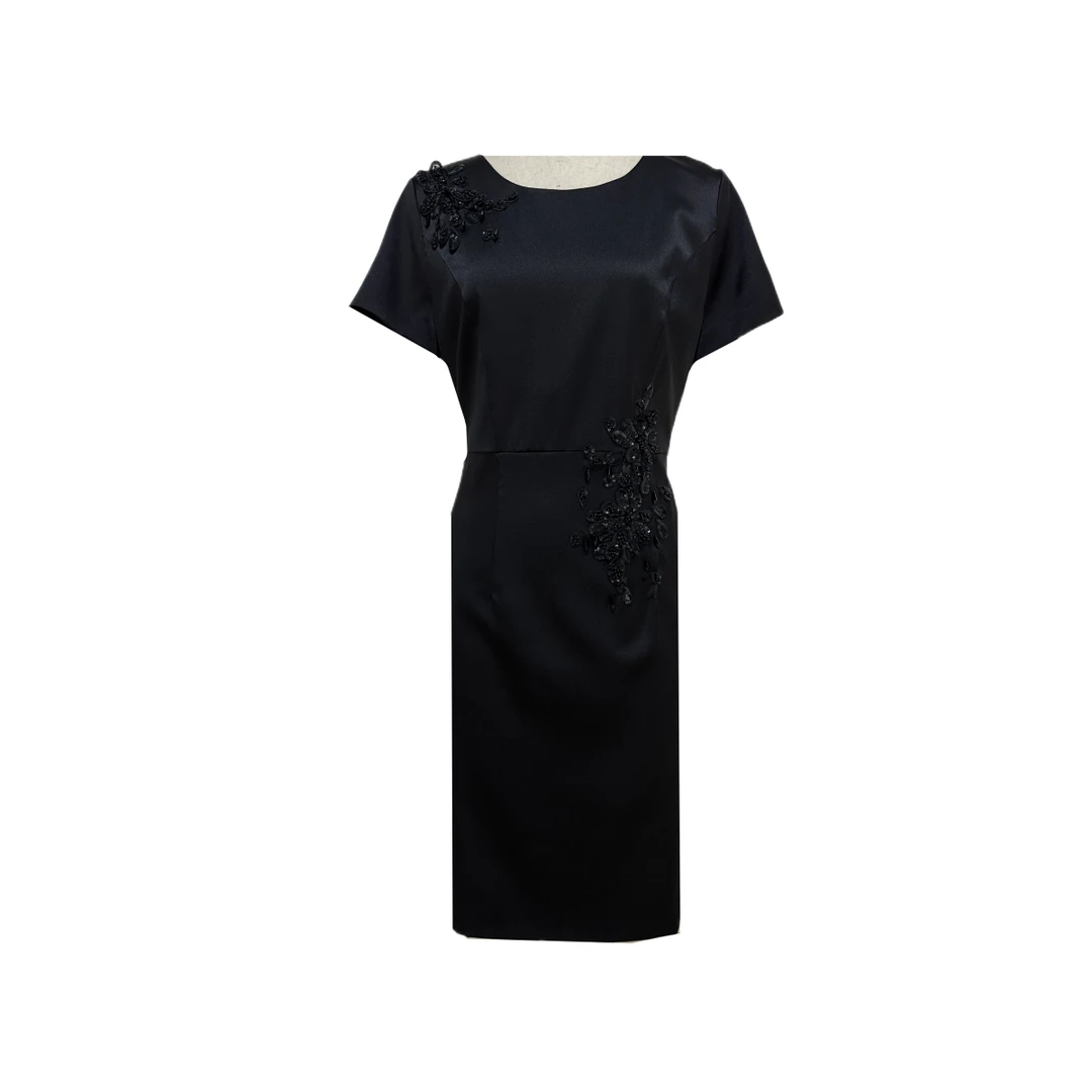 9058女士桑蚕丝高端连衣裙礼服显瘦时尚气质夏季轻奢长裙