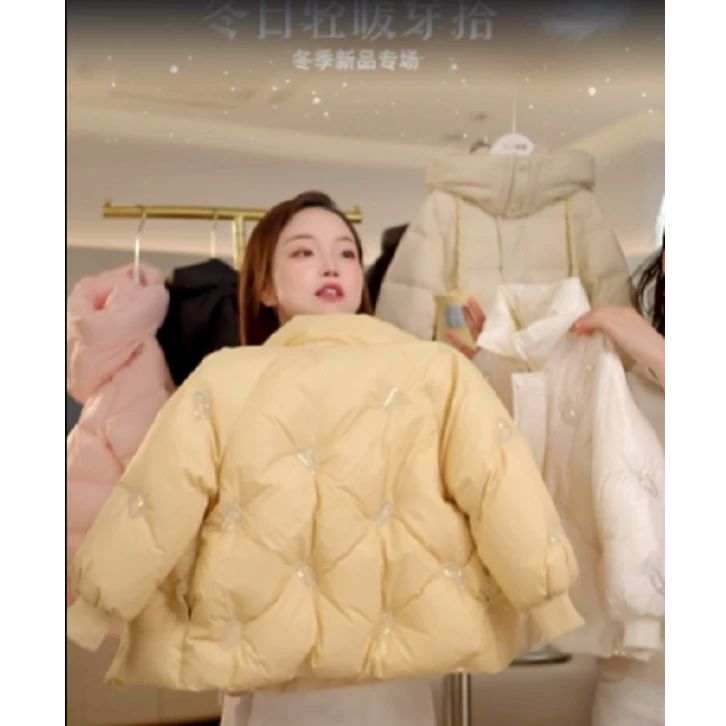 媛媛公主2025冬季三防加厚白鸭绒羽绒服15415Y075