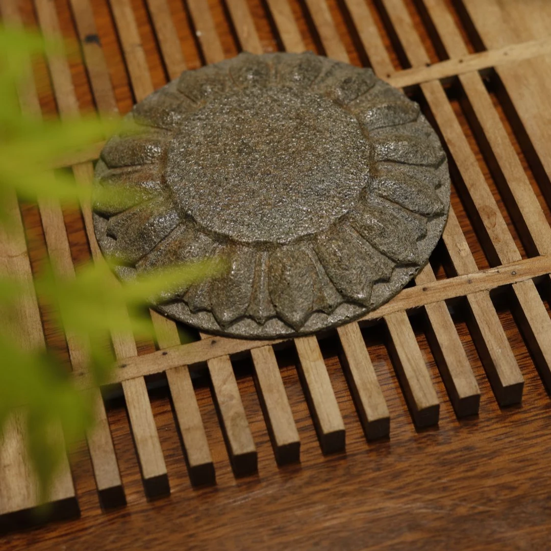 禅意中式莲花杯垫壶承茶桌装饰摆件客厅餐厅送礼办公室造景