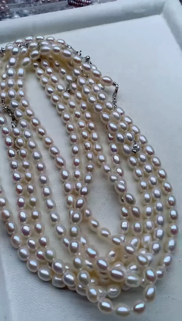 项链银S925镶嵌淡水珍珠多样性发其一，非无暇