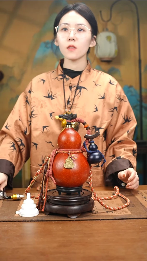 XK066藏绳款大漆酒葫芦（现货现发）+小手捏