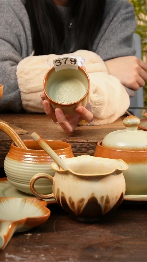 盘高颜值粗陶餐具限时抢购