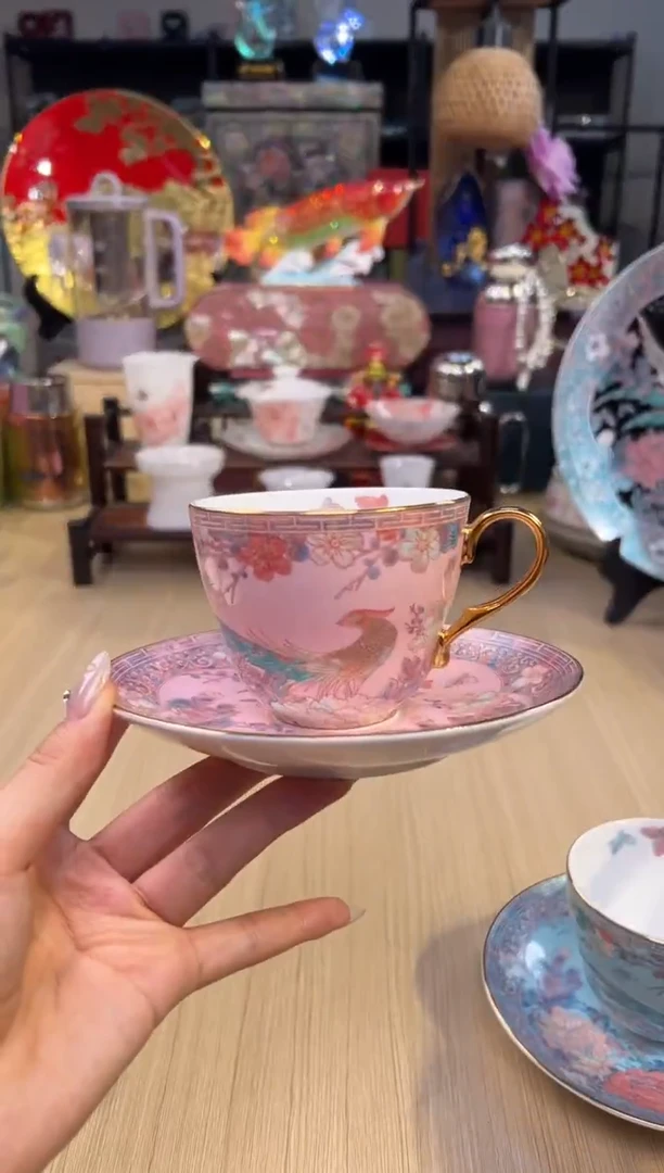 146灵羽和鸣咖啡杯-粉色