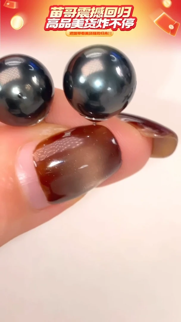 银S925镶嵌耳饰海水珍珠32  12-13mm