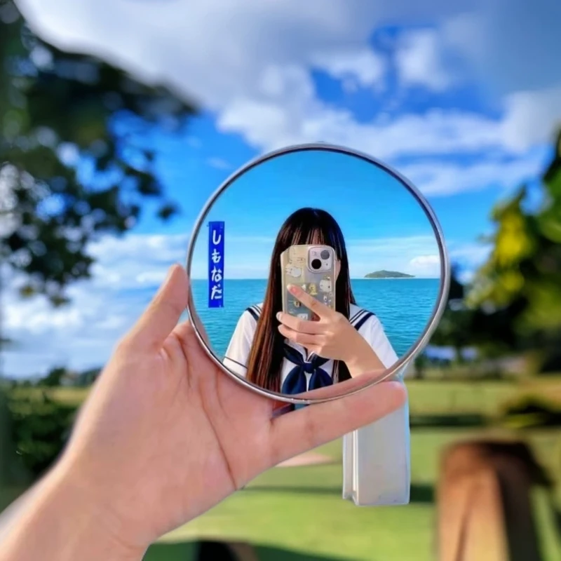 旅行拍照小圆镜凸反光镜凸面镜拍照道具凸面镜拍照广角小圆镜镜子