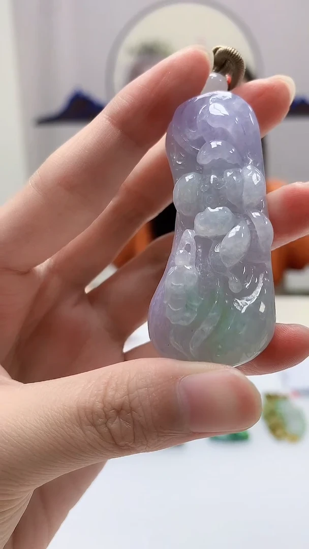 定制翡翠未镶嵌4852zm-毛货挂件23