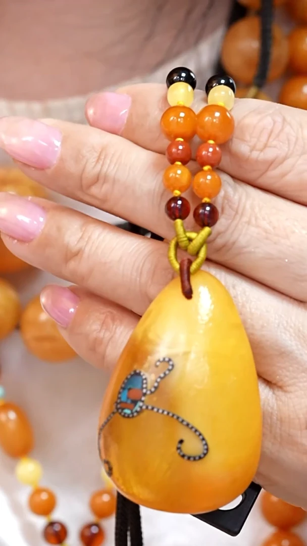 蜜蜡颈饰未镶嵌0522天然蜜蜡珠宝奇石云端妖孽全部保真