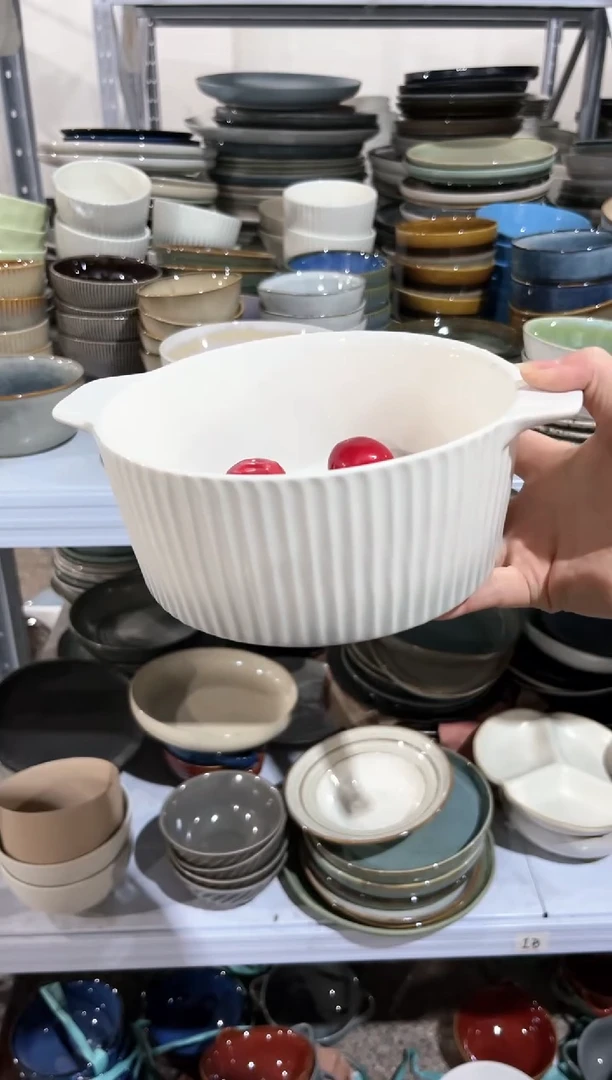 【闪购商品】瓷片外贸尾货瑕疵满20包邮X 亮釉灰双耳