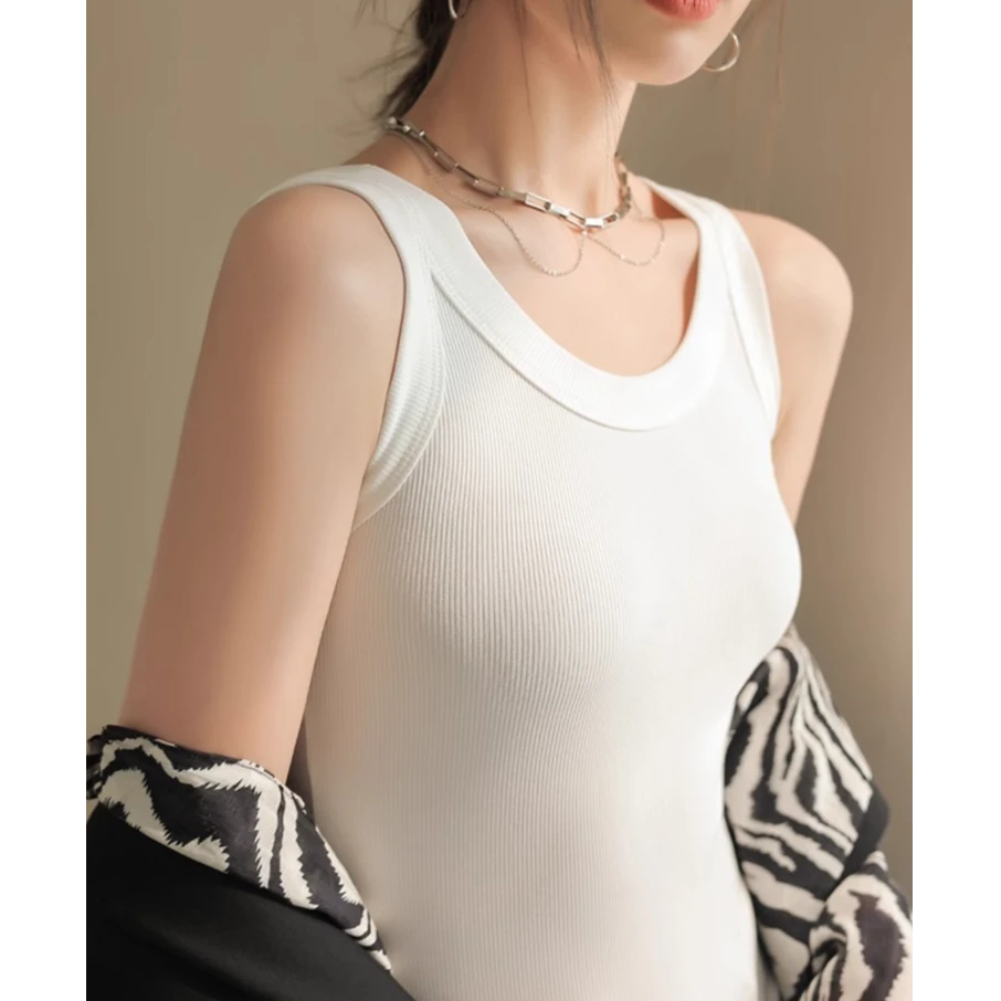 螺纹小吊带背心女夏装内搭打底纯色修身显瘦遮副乳无袖上衣女韩版