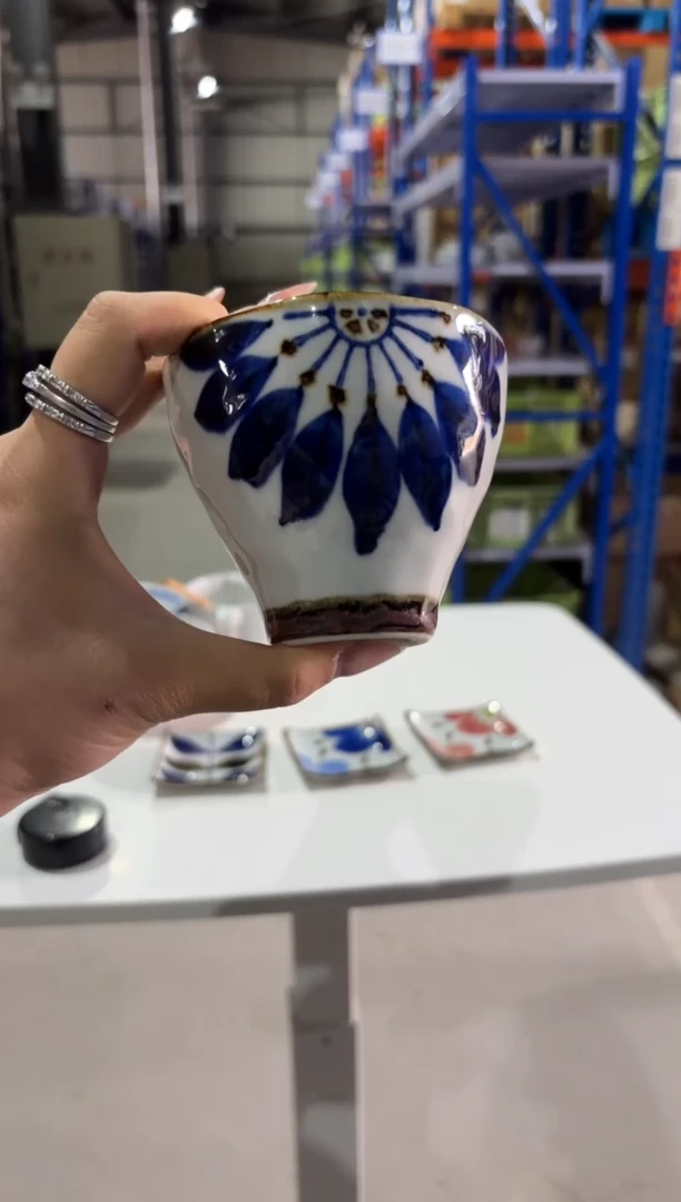 玻璃纸翔芳蓝花　自由杯 小SH-06
