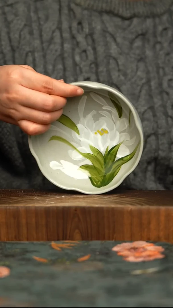 杯釉下彩手工手绘同款陶器