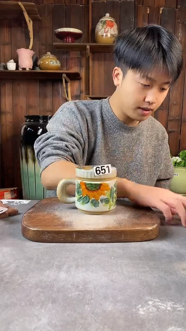 碗651，手工手绘，超出陶瓷