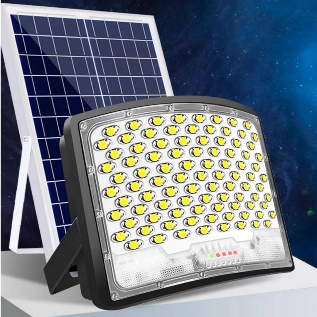 李厂长珠太阳能投光灯家用全自动曲面节能大功率光控遥控发光100