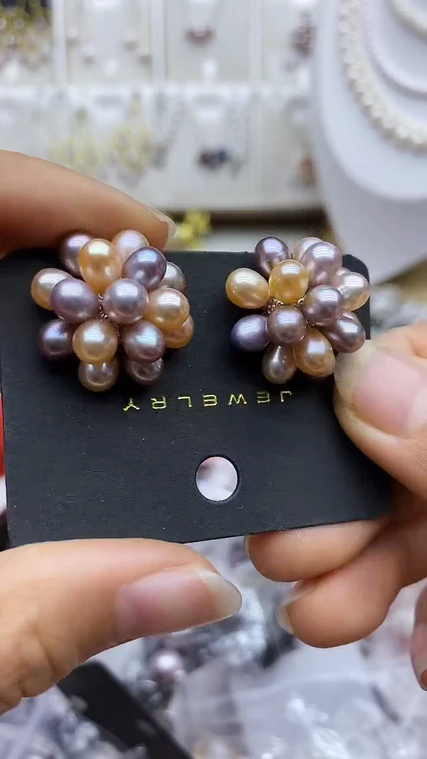 未镶嵌耳饰淡水珍珠耳钉多样性发其一