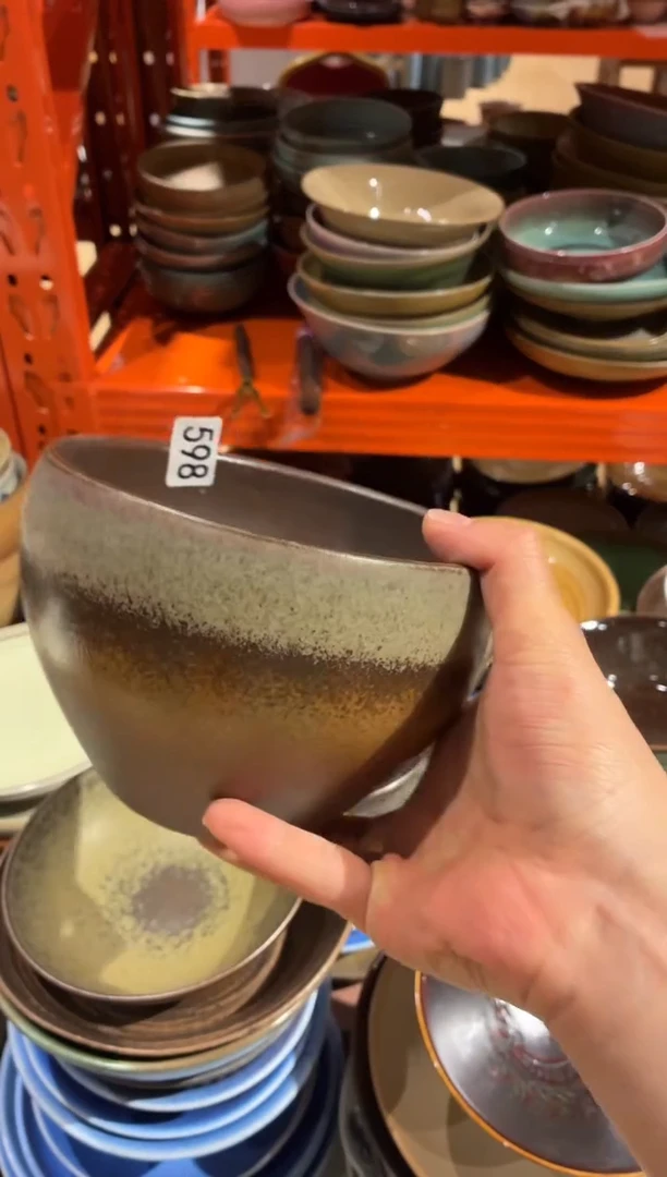 瓷片一***客598 清灰猪油罐1个