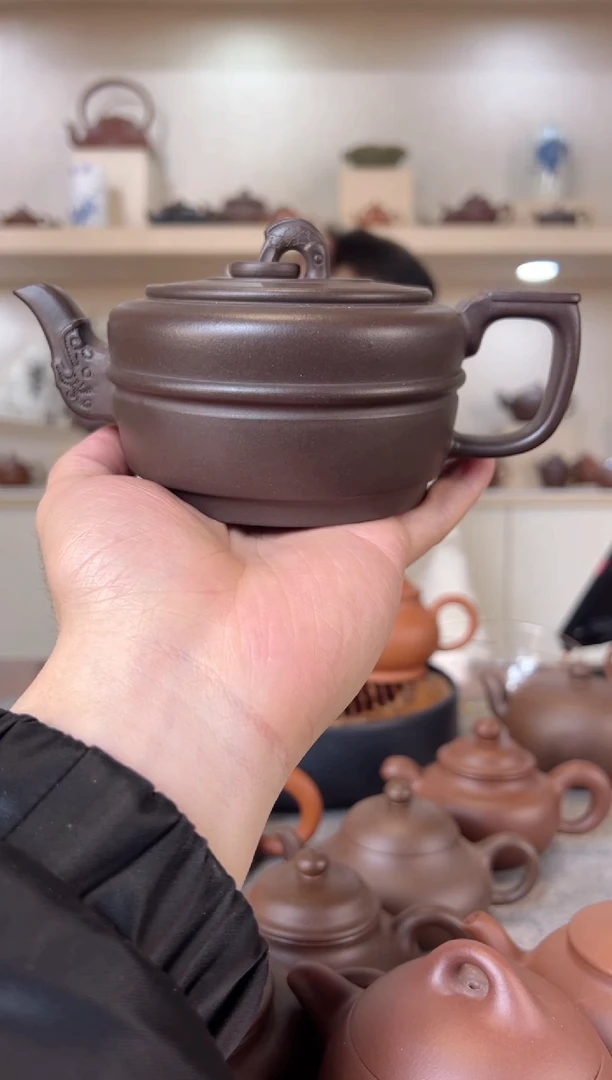 【闪购商品】紫砂茶壶集玉壶 紫泥 半手工