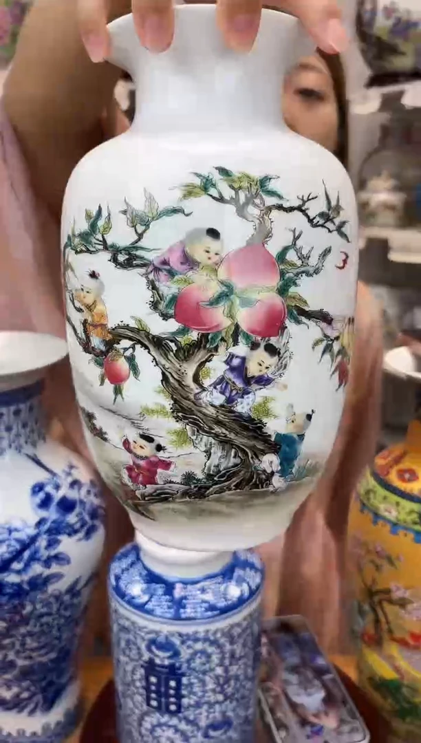 摆件景德镇寿桃小冬瓜