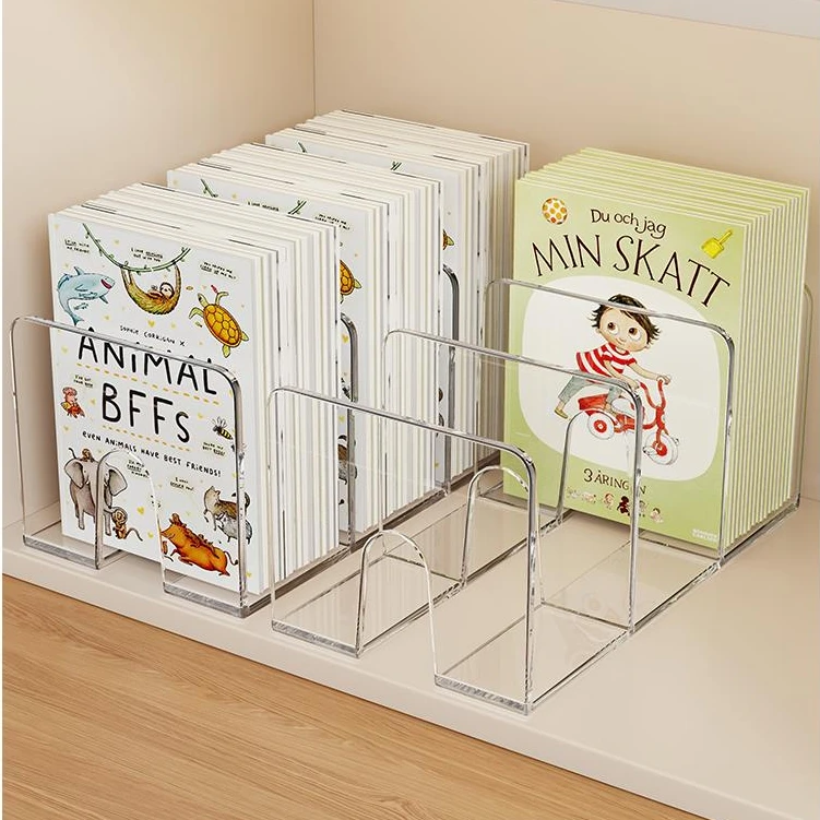 书架绘本收纳架亚克力儿童书本放置架书柜置物架学生分级储物架