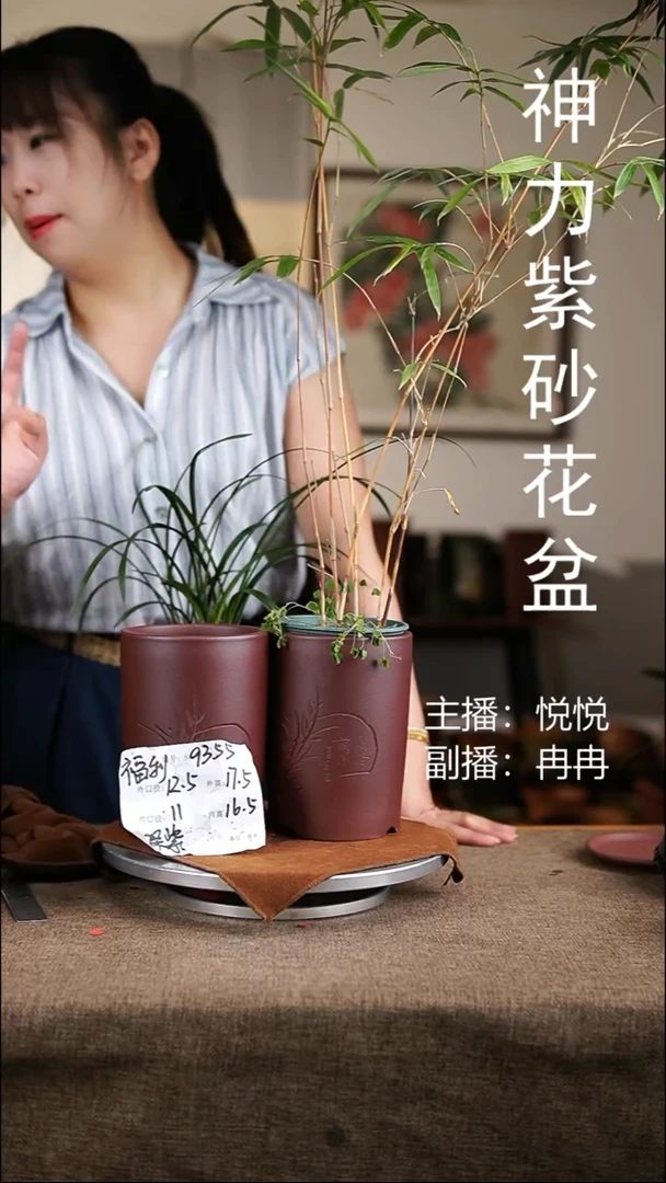 紫砂花盆花卉工艺9355
