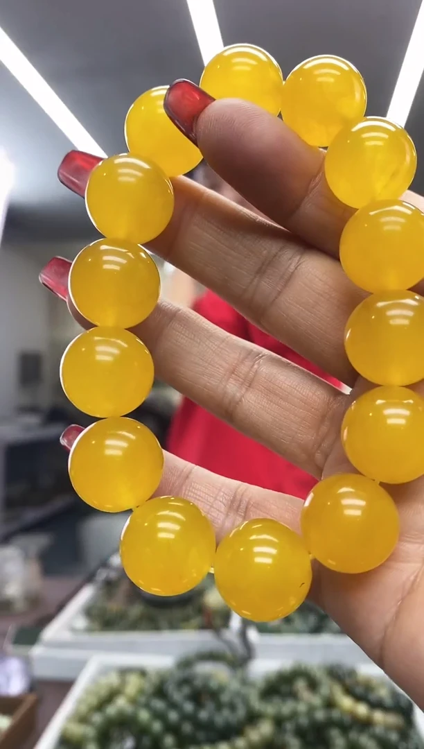 【闪购商品】岫玉黄16未镶嵌手串