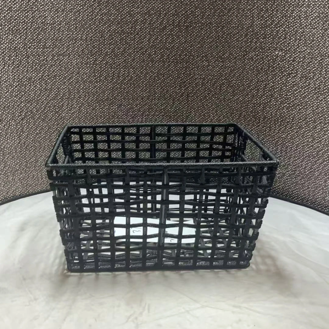 3727瑕疵款 长29宽20高16cm 绳编家用收纳筐桌面简约创意储物篮子