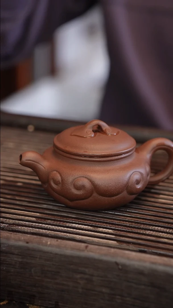 茶壶紫砂如意仿古 变色龙 半手工 180cc