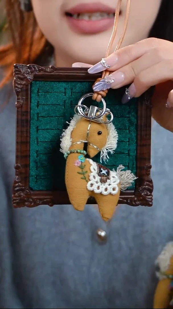 棉绳非金属小马钥匙挂