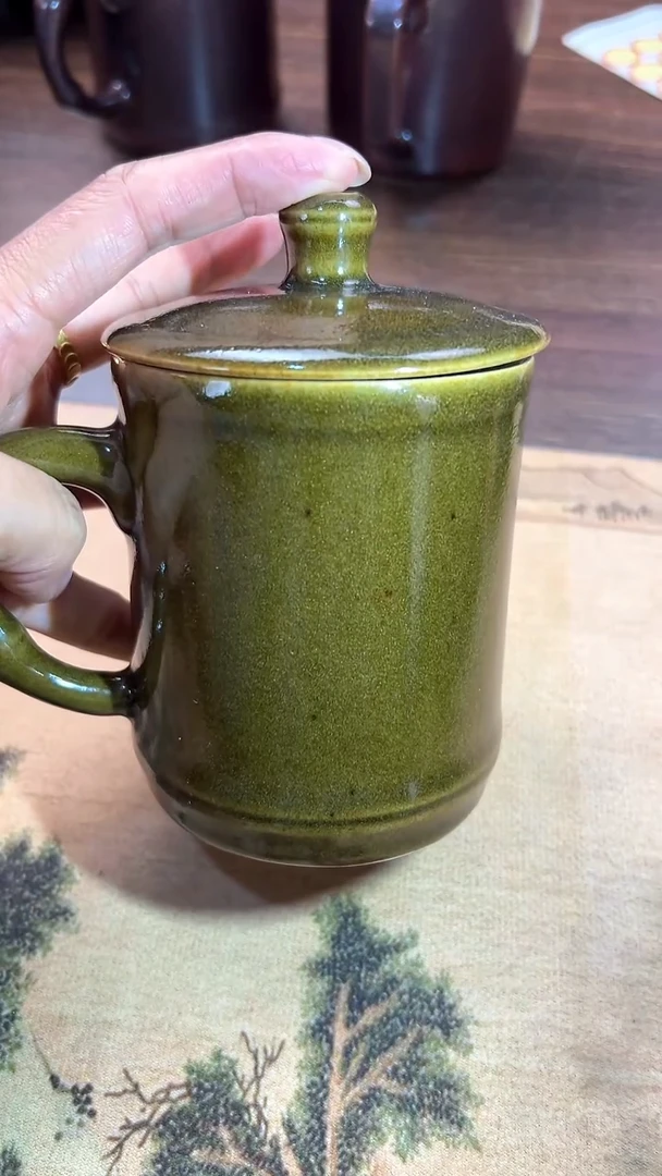 鳝鱼黄色办公杯原矿釉