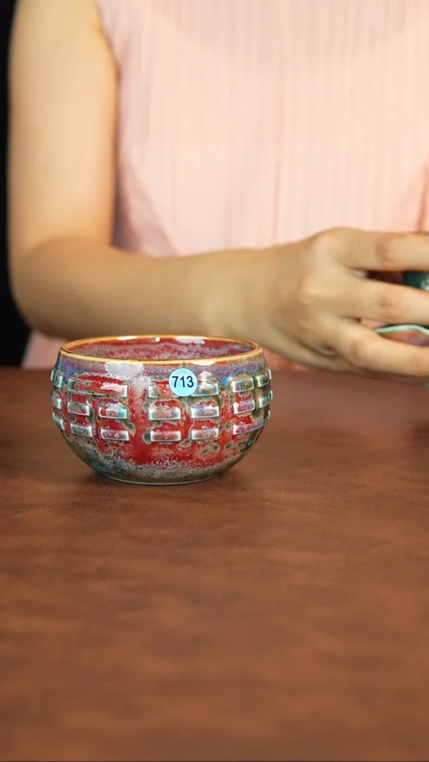 713号/郭义兴老师礼盒装原矿原产地钧瓷茶具