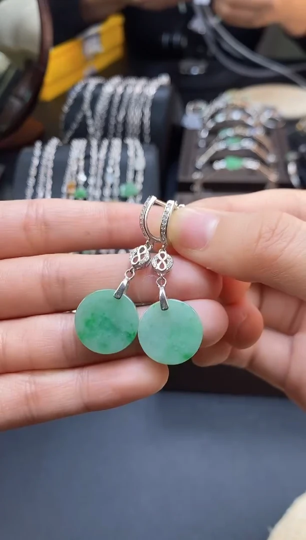 颈饰银S925镶嵌翡翠17290