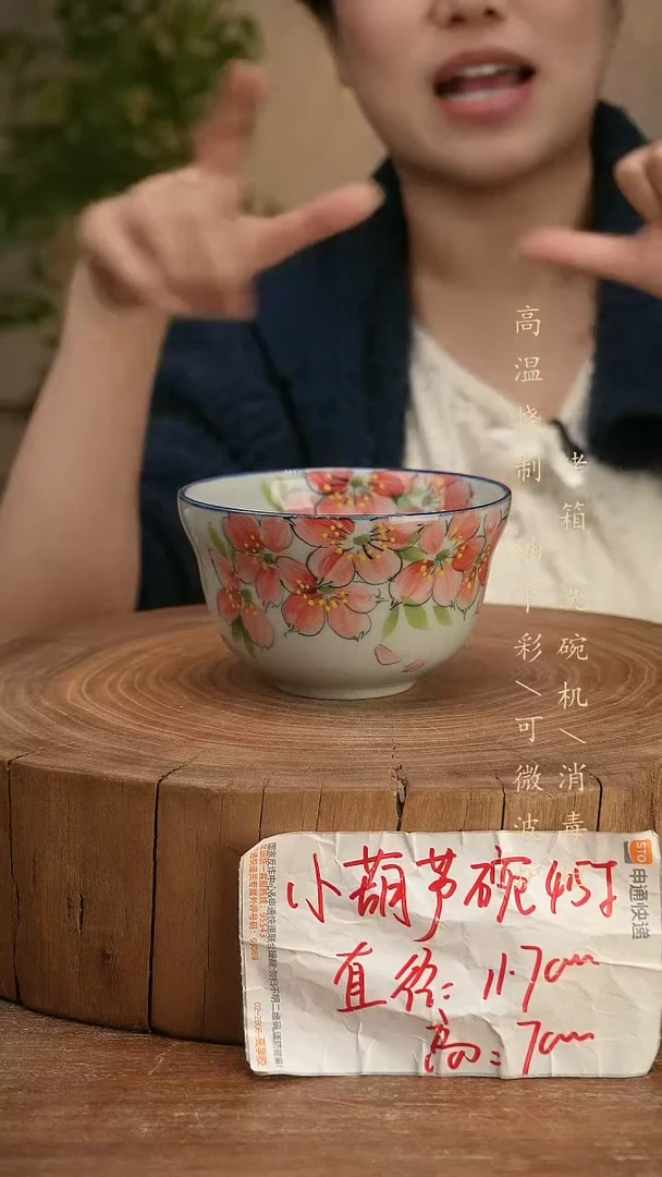 碗瓷景德镇手工手绘高温瓷釉下彩