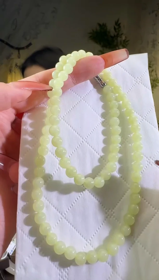 【闪购商品】和田玉项链未镶嵌卡6mm项链