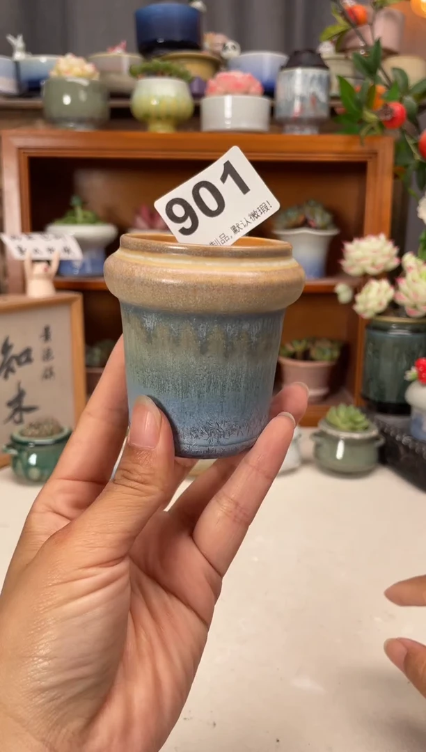 瓷片901知木小芳花盆
