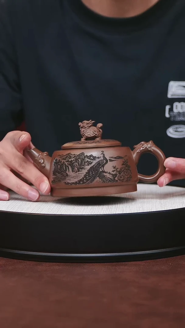 紫砂茶宠宜兴紫砂 隐龙德钟 明朝土 蒋华