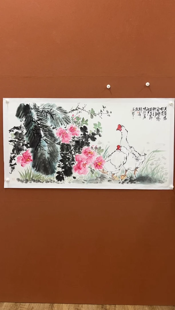 国画李文峰四尺整张写意花鸟