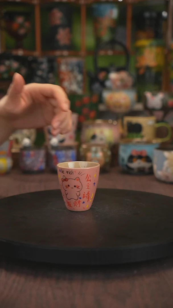 杯子手绘釉下彩