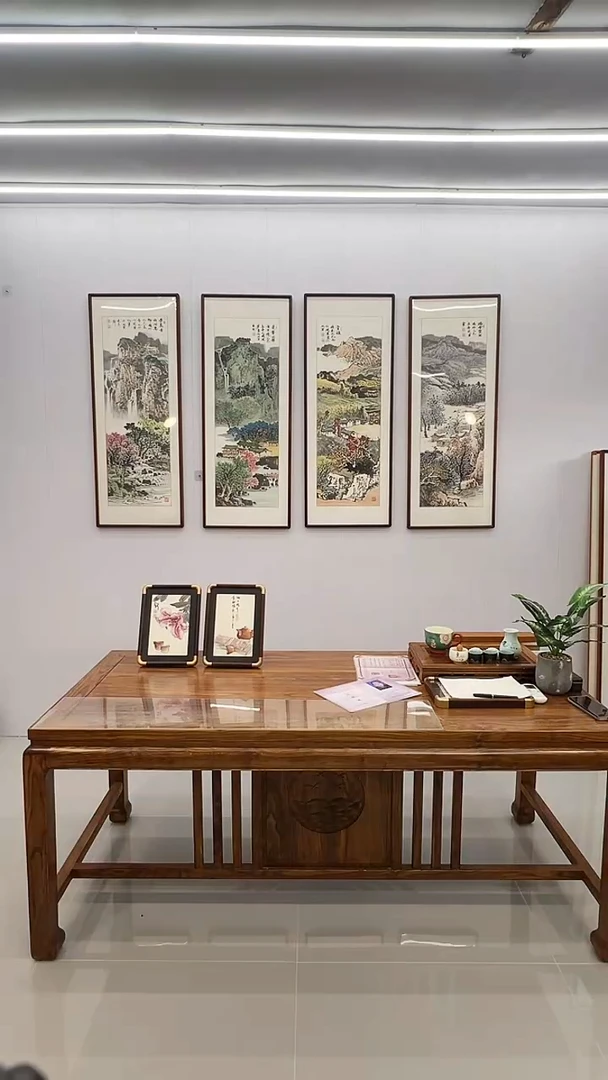国画张现军  120*45 春夏秋冬 四条屏