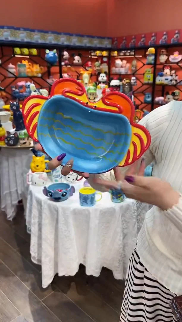 瓷片@@红色蟹腿螃蟹陶瓷意面盘