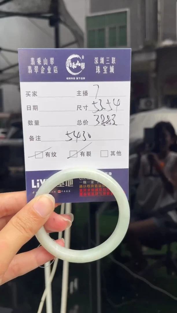 未镶嵌手镯翡翠C 53-54正圈 5430