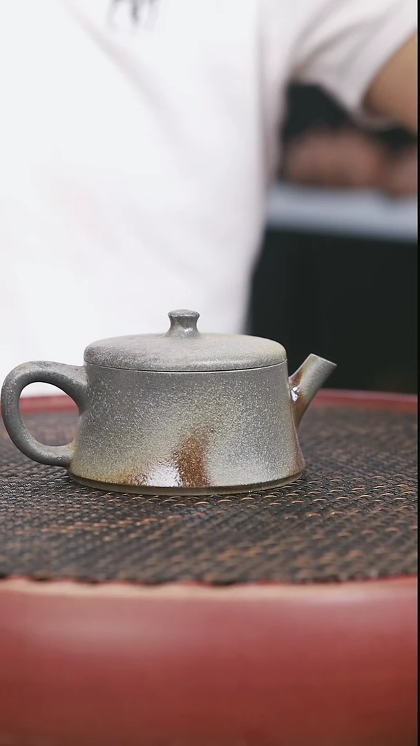 茶壶紫砂20号蟹壳青柴烧云柱140CC