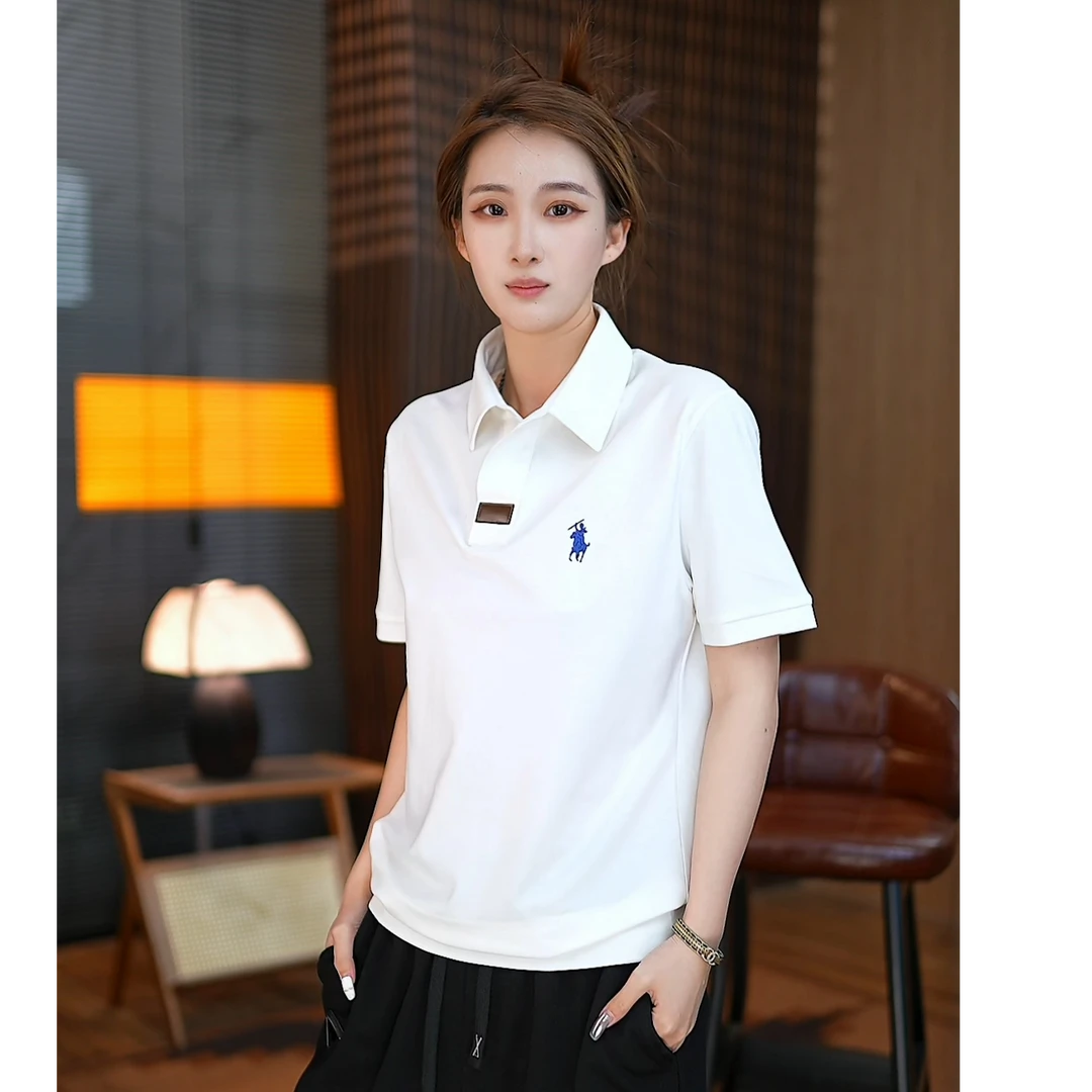 MOCANEE/慕卡仑夏季新款男士POLO凉感刺绣弹力凉感舒适合身棉T恤