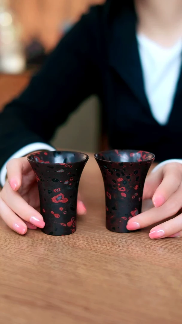 寻武记安山玉尊杯一对