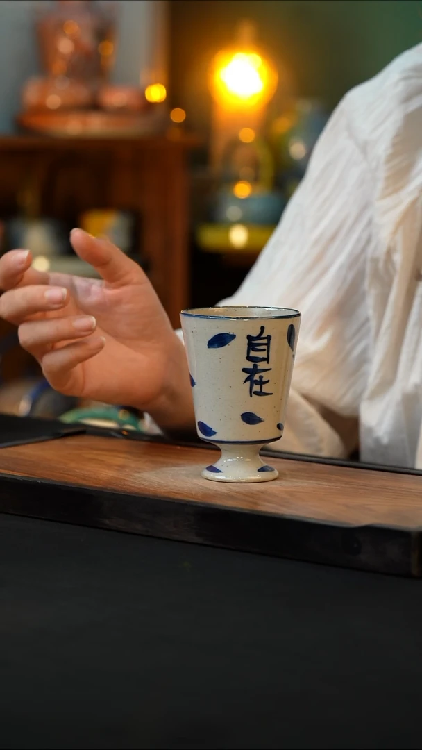 杯手绘心瓷陶瓷浮力