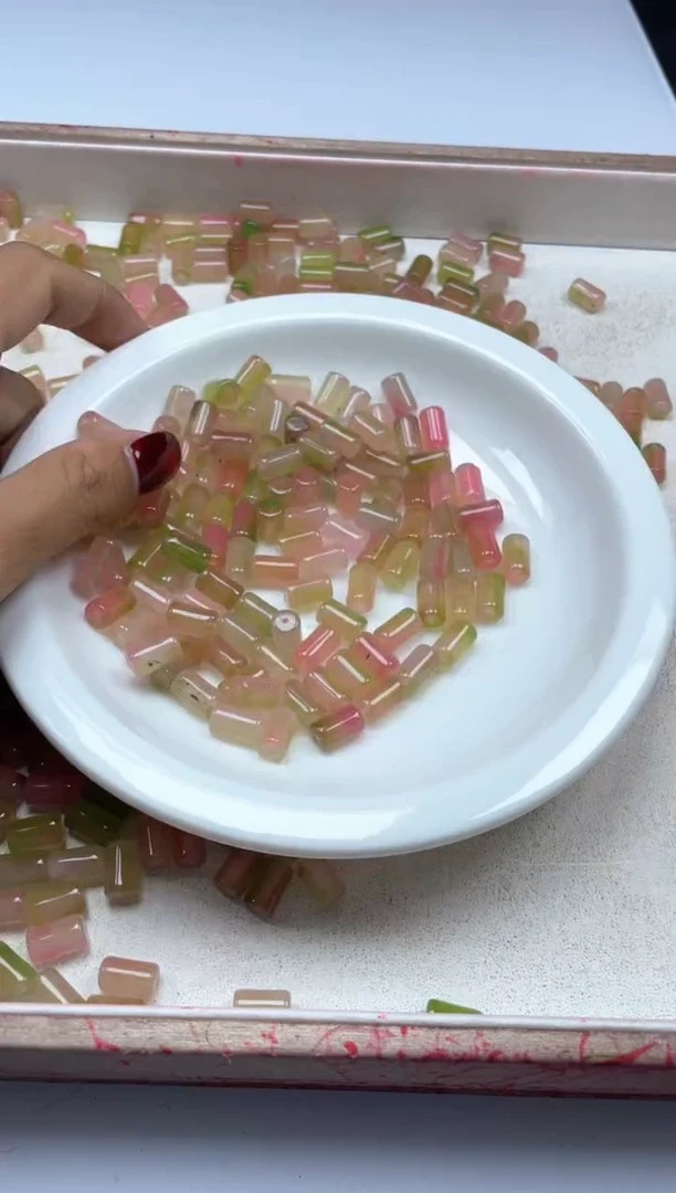 【闪购商品】玛瑙/玉髓颈饰未镶嵌W7水蜜桃管珠10*6mm*20颗