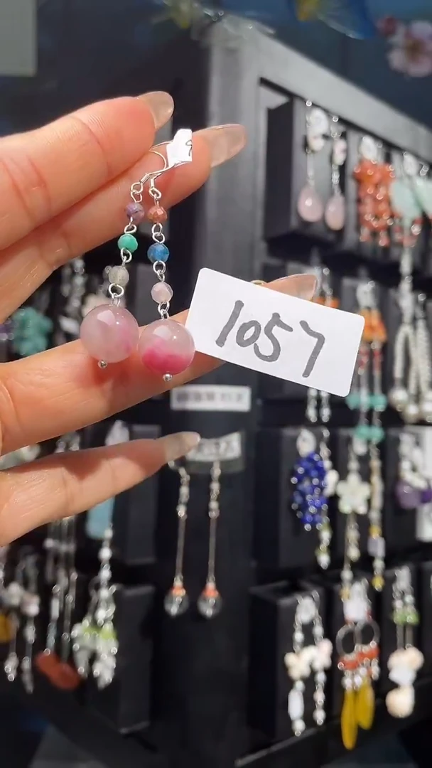 银S925镶嵌耳饰紫晶喜欢拍