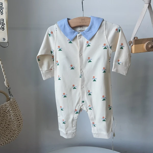 【6861】米乐熊 几何前开哈衣