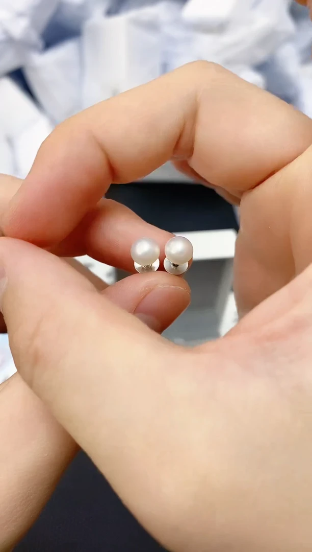 未镶嵌耳饰淡水珍珠ed1012