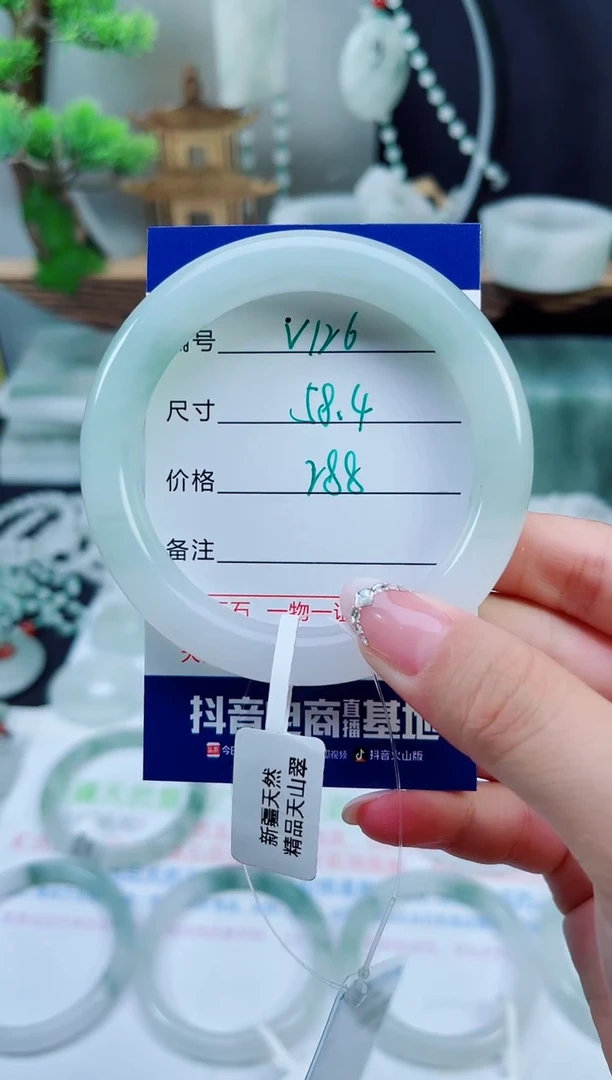 未镶嵌手镯石英质玉（天山翠）126